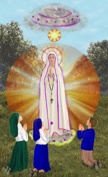 Файл:Фатима чудо от 1917 г., явлението на Дева Мария.jpg