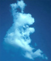 Този изображение на облак показва прилика с заек